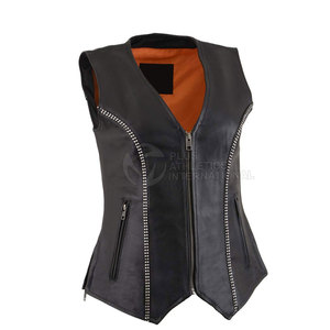 Chaleco de cuero para mujer Best Edition New Quality Low Rate Chaleco de cuero para mujer New Design Customer Demand - Product Image 3