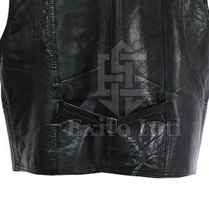 Buena calidad 100% cuero hecho Chaleco de moda precio razonable hombres ropa Chaleco de cuero transpirable invierno cálido - Product Image 6