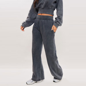 Pantalon de jogging évasé pour femme de haute qualité en gros, style streetwear confortable, devant plat, taille XL, à utiliser pour l'hiver, pantalon pour femme - Product Image 2