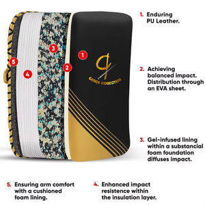 Bouclier de boxe du meilleur fournisseur Taekwondo Muay Thai Kickboxing Kicking Pads avec tissu personnalisable - Product Image 5