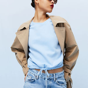 Custom High Quality <b>Sweatshirt</b> <b>Women</b> Girls Casual <b>Long</b> Sleeve Short <b>Sweatshirt</b> Top Blouse Sweats - Product Image 4