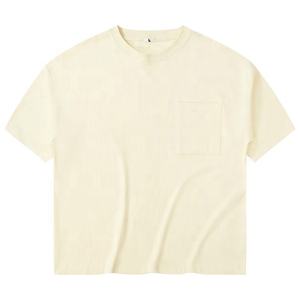 T-shirt poids lourd surdimensionné 100% coton de haute qualité unisexe à col arrondi avec impression personnalisée pour un usage sportif pour hommes et femmes - Product Image 2