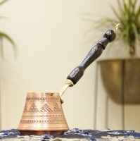 Cafetière turque en cuivre, cafetière grecque, arménienne, arabe, cuisinière, la plus épaisse, solide, martelée, gravée, grande capacité, thermique