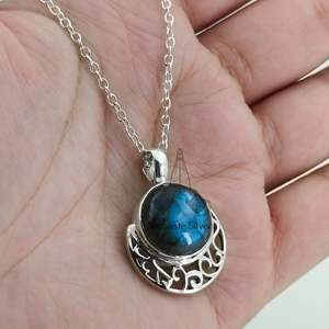 Collar de Moda Hecho a Mano con Cuentas de Labradorita y Plata de Ley 925, Regalo para Cumpleaños, Aniversario o San Valentín para Ella - Product Image 2