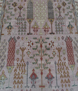 Antique 8x11 Handmade Moss Green Ivory Oushak Area Rug Top Selling Wool Prayer <b>Runner</b> and Home Floor Rugs Sets - Product Image 3