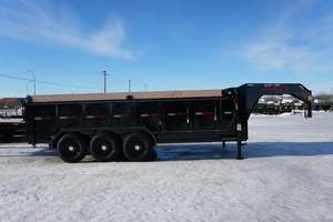Used 2-3 Ton Wholesale Hydraulic Rear Tipper Dump Trailer 14 Ft Steel Full Trailer Truck Use 7x14 2 Axles 4 Wheels <b>WALKER</b> - Product Image 2