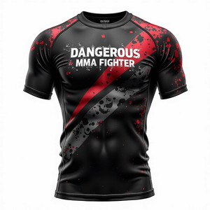 Haute qualité 100% BJJ Rash Guards respirant MMA fournisseur en gros et fabricant pour les événements de matchs d'entraînement - Product Image 4