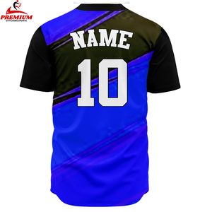 เสื้อเบสบอลแบบกำหนดเอง ระบายอากาศได้ดี ไซส์ใหญ่ พิมพ์ลายแบบซับลิเมชั่น ป้องกันแบคทีเรีย คอวี สำหรับทุกเพศ ใส่ชื่อทีมและหมายเลขได้ - Product Image 6