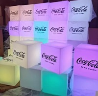 Dropshipping, logo personnalisé, étanche, 16 couleurs, lumières cube à intensité variable, veilleuse pour enfants, lampe de bureau cube LED pour restaurant