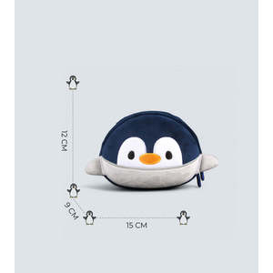 Kids Penguin 3D Plush <b>Backpack</b> Lightweight and Waterproof Shoulder Bag with 3D Design Tykle Brand - Product Image 6