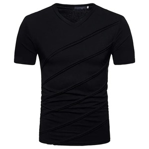 เสื้อยืดคอกลมแขนสั้นสำหรับผู้ชายผ้าฝ้าย100% เป็นมิตรกับสิ่งแวดล้อมป้องกันริ้วรอยสำหรับฤดูร้อน - Product Image 4