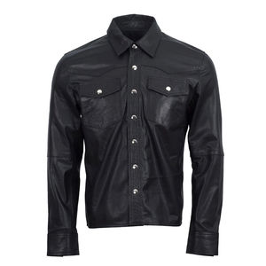 High Quality Custom Logo Design Breathable Formal Winter Unisex <b>Leather</b> Hunting <b>Shirts</b> New Design Multi Color - Product Image 1