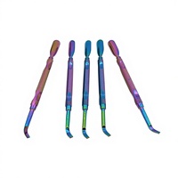 Pousse-ongles professionnels en acier inoxydable avec revêtement diamanté, effet plasma arc-en-ciel, personnalisables avec votre logo – Instruments de beauté