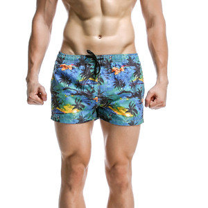 กางเกงว่ายน้ำเล่นยิมทรงหลวมสีพื้นกางเกงขาสั้นสำหรับผู้ชายพิมพ์ลายดอกไม้แห้งเร็วระบายอากาศได้ดี - Product Image 2