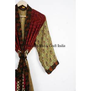 Elegant Vintage Japanese Silk Patchwork <b>Kimono</b> for Women Home Sleepwear & Beach Party Robes-for <b>Summer</b> & Spring Season - Product Image 2