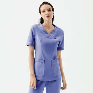 Gommage d'infirmière unisexe avec logo personnalisé uniforme d'hôpital vêtements médicaux à manches courtes pour femmes sous gommage vêtements médicaux - Product Image 6
