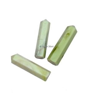 Serpentine Naturel À Facettes Crayon Point Agate Pierre Précieuse Pierre Semi-Précieuse Artisanat pour Feng Shui Décoration de La Maison Style D'amour - Product Image 1