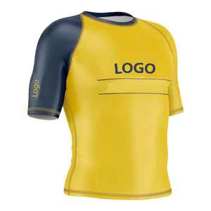 เสื้อยิมออกกำลังกายแห้งเร็วแบบขายส่ง แขนสั้น แรชการ์ด BJJ - เสื้อผ้าฟิตเนสสำหรับการฝึกซ้อมแบบรัดรูป ระบายอากาศได้ดี - Product Image 2