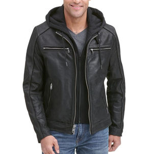 Chaqueta informal de manga larga para hombre, ropa de diario cómoda de cuero suave para las calles de la ciudad, ropa deportiva transpirable impermeable - Product Image 5