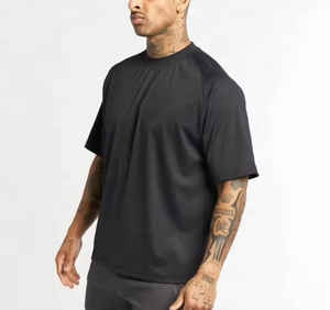 2024 article le plus vendu de l'été en gros personnalisé votre logo de marque 100% coton blanc hommes t-shirt coupe unie hommes T-shirts stock - Product Image 3