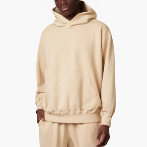 Sweat-shirt à capuche en polaire épaisse 500 GSM pour hommes avec logo imprimé personnalisé Sweat-shirt 100% coton surdimensionné pour l'hiver - Product Image 4