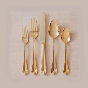 Mango de madera de diseño Juego de acero inoxidable de 5 cubiertos Cuchara Tenedor utilizado en la cocina Mesa Hogar Boda Color plateado - Product Image 6