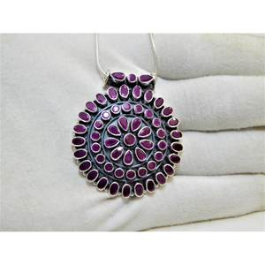 Collar con colgante de rubí Natural de plata de ley 925, regalo de compromiso de ónix de platino para su collar de ónix con cadena colgante de Rubí - Product Image 2