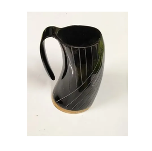 Nuevos productos al por mayor Cuerno vikingo Taza de cerveza de camping hecha a mano con asa Taza para beber de la India por Crescent Crafts - Product Image 5