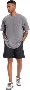 T-shirt délavé à l'acide pour hommes en gros 100% coton t-shirt coupe ample streetwear fabrication de vêtements t-shirt coupe boxe pour hommes pour hommes - Product Image 5
