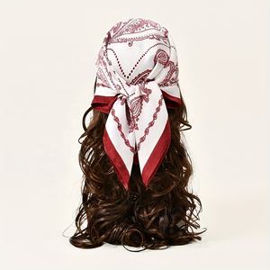 Bandana en satin de haute qualité, coloré, avec logo personnalisé sublimé, prix abordable, foulard pour cheveux, couvre-chef pour hommes et femmes - Product Image 4