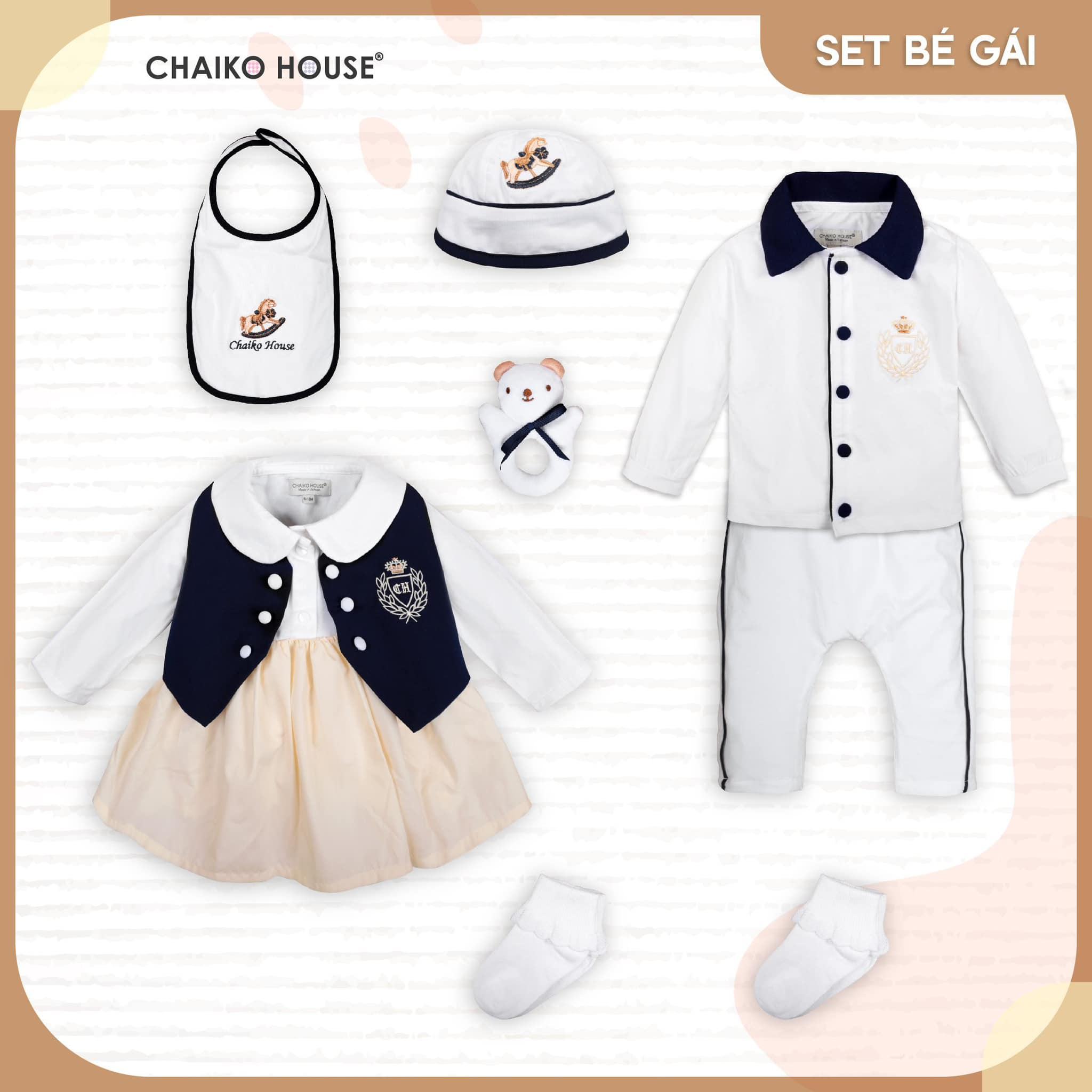 สีขาว-สีน้ำเงินเข้ม