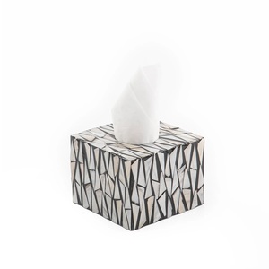 Porte-mouchoirs en tissu avec incrustation d'os floral design fait à la main boîte de papier rectangulaire exportateur en gros-boîte de rangement en incrustation d'os - Product Image 6