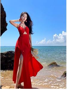 Vestido de algodón estampado con bloque de mano indio, nueva moda, ropa informal de verano con cintura Natural de estilo dulce para regalo de San Valentín - Product Image 4