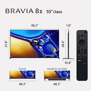 ชุดทีวีสมาร์ท OLED ขนาด 55 นิ้ว พร้อมขาแขวนติดผนังแบบยึดติดและอุปกรณ์ป้องกันไฟกระชาก - Product Image 5