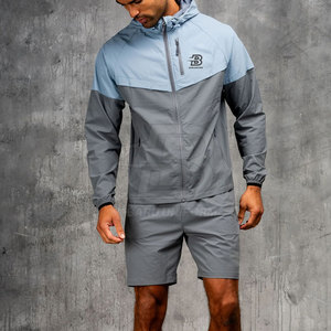 Precio al por mayor Windbreaker Winter Hoodies Set 100% Poliéster Transpirable Windbreaker Hoodie Set para la venta - Product Image 5