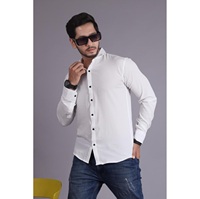 Kemeja Tuxedo Desainer Pria Berkualitas Tinggi Formal Bahan Spandex/Polyester yang Bernapas Tersedia untuk Ekspor dengan Harga Grosir