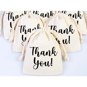 Bolsas de Regalo Personalizadas para Bodas y Despedidas de Soltera, Bolsas de Agradecimiento Hechas de Algodón, Bolsas de Algodón de Diferentes Tamaños - Product Image 2
