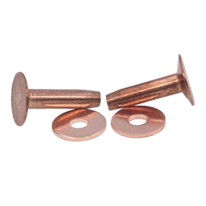 Remache sólido de latón avellanado con acabado brillante, Grado 4, 2.0mm de diámetro, 12mm de longitud - Product Image 1