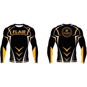 Personalizado Durable Nylon BJJ Rash Guard Larga Protección UV Anti-UV Compresión Camisa Transpirable y Cómodo - Product Image 2