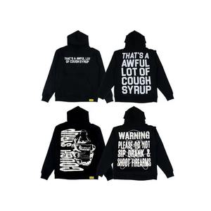 Sudadera con Capucha de Alta Calidad, 450g, con Estampado de Calavera y la Frase 'That's a Awful Lot of Cough Syrup', Estilo Casual y Urbano para Hombre - Product Image 1