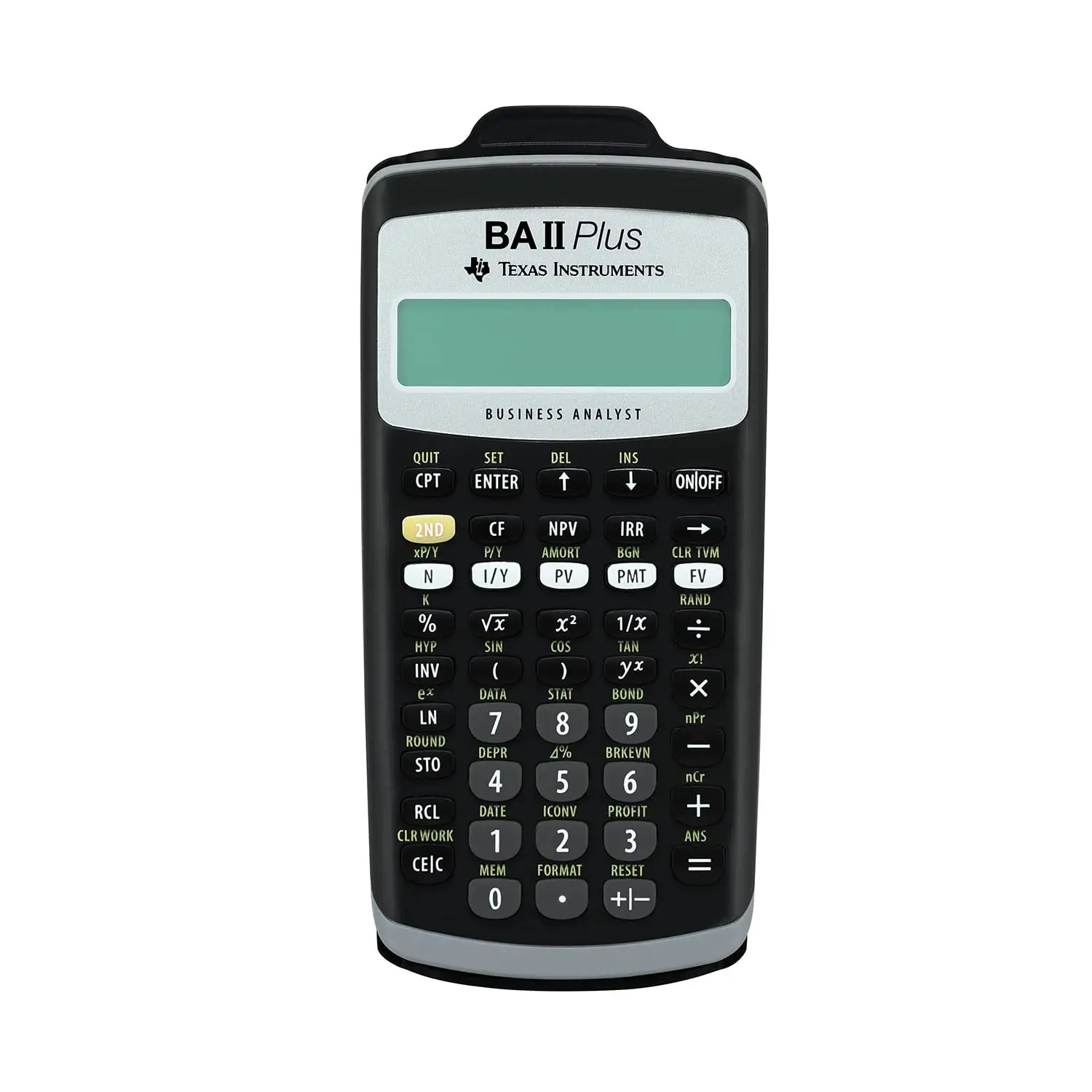 เครื่องคิดเลขการเงินเครื่องมือเท็กซัสดั้งเดิม BA II PLUS สีดำ