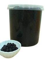 Pinshan Taiwan Merk Bruine Chocolade Smaak Popping Boba Knalballetjes Tapioca Parels 3,2kg 4 Bakjes/Karton 12 Maanden Houdbaarheid Bubble Tea