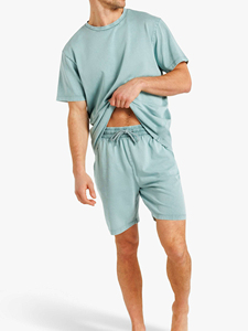 Conjunto corto de chándal de gran tamaño de algodón liso en blanco personalizado OEM, Conjunto de camiseta y pantalones cortos de 2 piezas para hombre, novedad - Product Image 5