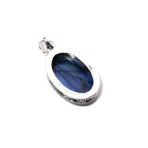 Pendentif Labradorite en Argent Sterling 925 Plaqué Or Collier Labradorite Naturelle Fait à la Main pour Femmes Fiançailles - Product Image 3