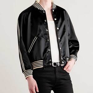 .เสื้อแจ็กเก็ตบอมเบอร์ผ้าซาตินสำหรับผู้ชายและผู้หญิงเสื้อสไตล์ทีมตัวแทนออกแบบได้ตามที่ต้องการ - Product Image 3