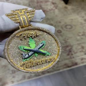 จี้เพชรมอยส์ซอไนท์แท้จี้เพชรแบบไม่ซ้ำใครออกแบบได้ตามต้องการเครื่องประดับงานปาร์ตี้แบบฮิปฮอป - Product Image 2