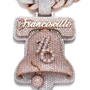 Colgante de Plata de Ley 925 con Diseño de Diamantes VVS Personalizado, Certificado IGI, Estilo Hip Hop, para Hombres - Product Image 5