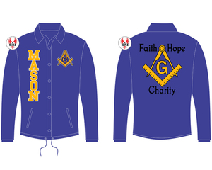 Chaqueta de Entrenador Masónica con Logotipo Personalizado para Hombre, Cuello Tejido Sólido de Alta Calidad, Transpirable, Se Suministra por Unidad - Product Image 3