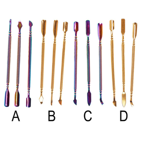 Empujador de removedor de uñas de buena calidad, Herramientas de limpieza de doble cara de acero inoxidable, empujador limpiador de cutículas de uñas personalizado de alta calidad - Product Image 2