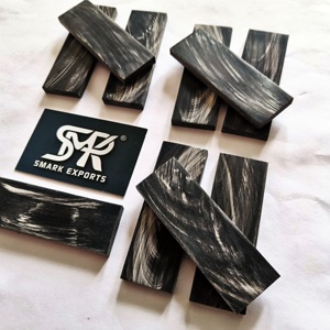 Escamas de Cuerno de Búfalo Natural con Rayas Blancas, Tacto Real, Técnica de Pulido para Fabricación de Cuchillos Artísticos, Artesanía Única Hecha a Mano - Product Image 6